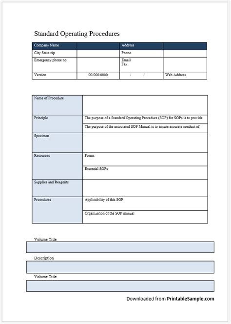 40 Free Standard Operating Procedures (SOP) Templates - Printable Samples