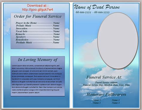 Free Funeral Program Template Microsoft Word | [#] New Concept