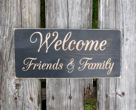 Welcome friends and family signwelcome | Etsy