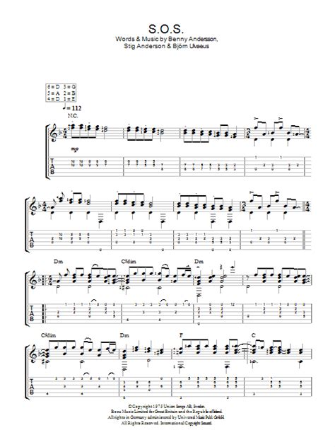 S.O.S. by ABBA - Easy Guitar Tab - Guitar Instructor