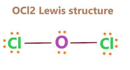 the lewis structure is shown in orange and green with an oci symbol on it