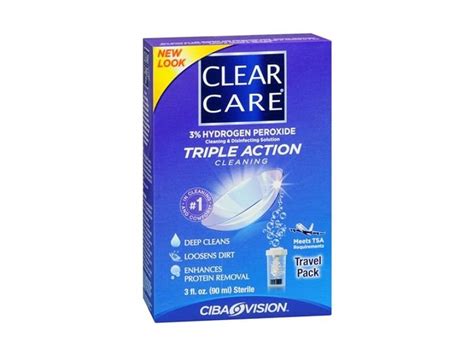 Clear Care Cleaning and Disinfecting Solution, Triple Action Cleaning ...