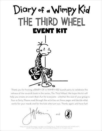 Wimpy Kid Third Wheel events pack - Scholastic Shop