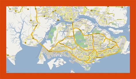 Road map of Singapore | Maps of Singapore | Maps of Asia | GIF map | Maps of the World in GIF ...