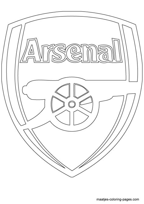 Arsenal soccer club logo coloring page