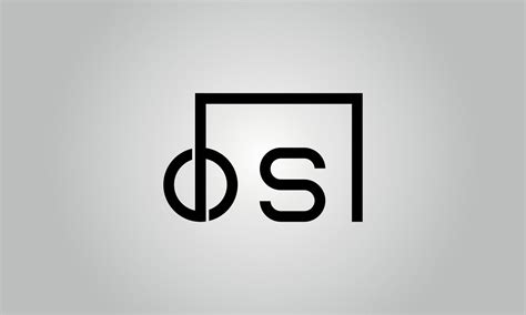 Letter OS logo design. OS logo with square shape in black colors vector ...