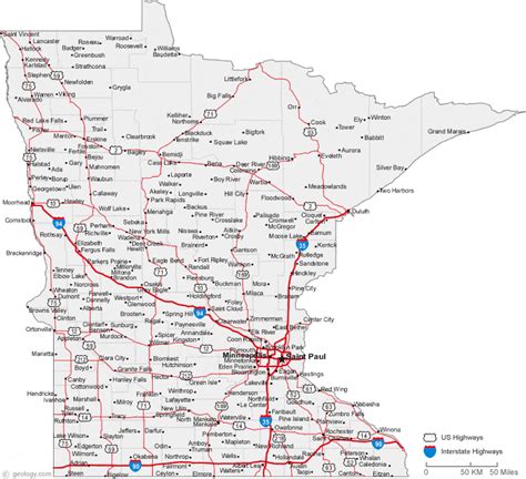 Map of Minnesota Cities - Minnesota Road Map