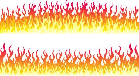 Fire flame frame borders Royalty Free Vector Image