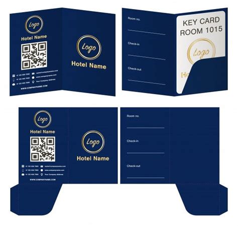 Premium Vector | Hotel key card holder folder package template | Design ...