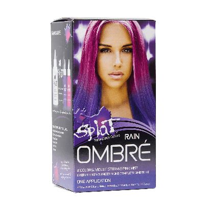 Ombre Rain: Purple & Pink Ombre Dye Kit | Dyed hair ombre, Splat hair dye, Bold hair color