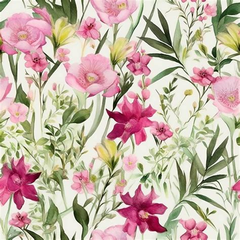 Midjourney [AI]: Seamless Tile - Floral Print by Adornamancy on DeviantArt
