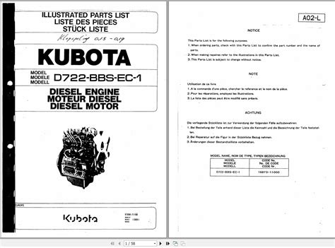 Kubota Engine D722 Part Manual_EN_DEU