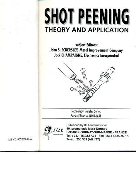 (PDF) Shot peening - Theory and applications