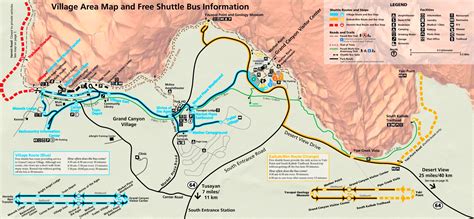 Grand Canyon South Rim Village shuttle map - Ontheworldmap.com