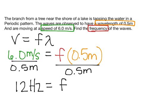 Using the wave speed equation copy | Science, Physics | ShowMe