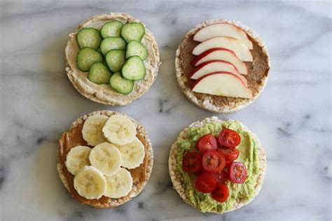 Four Healthy Rice Cake Snacks - taffeta and tulips