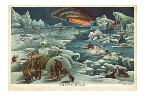 Yaggys Arctic Zone Geographical Portfolio Print - Geography Decor ...