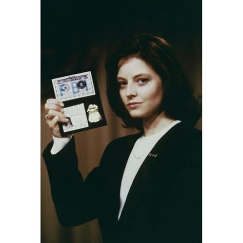 Jodie Foster in The Silence of the Lambs holding up her FBI badge 24x36 ...