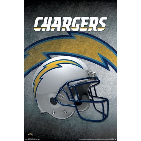 Los Angeles Chargers Helmet 22'' x 34'' Logo Poster - No Size - Walmart.com