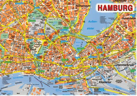 Stadtplan Hamburg | Karte von Hamburg | YourCityMaps.com