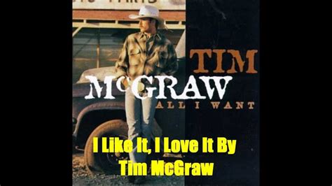 Tim Mcgraw Album Cover I Like It I Love It