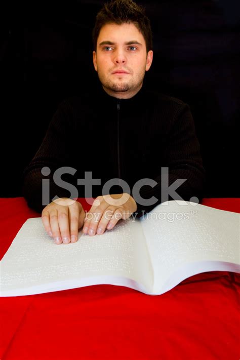 Blind Person Is Reading Braille Stock Photo | Royalty-Free | FreeImages