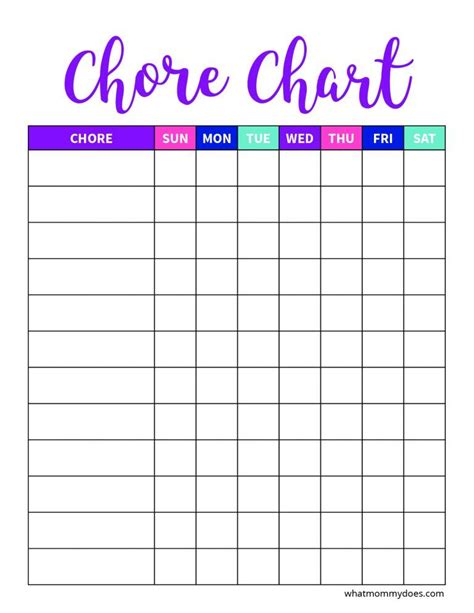 Perfect Blank Monthly Chore Chart Free Printable Tree Without Leaves