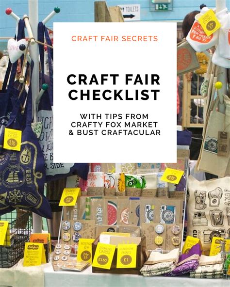 The essential craft fair checklist - featuring tips from Crafty Fox ...