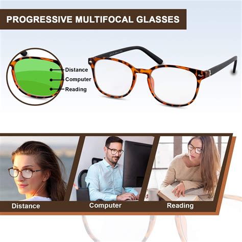 Buy Progressive Reading Glasses for Men & Women | Multifocal Readers with Anti Reflective ...