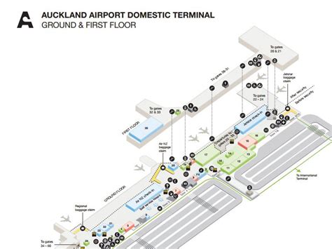 Maps of Auckland Airport, facilities and directions are available below ...