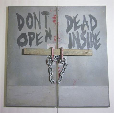 Items similar to Don't Open Dead Inside - Walking Dead Inspired Painting - "Don't Open Dead ...