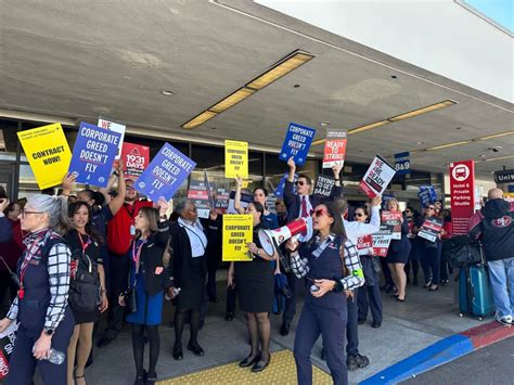 Flight attendants picket Southern California airports over wages, work ...