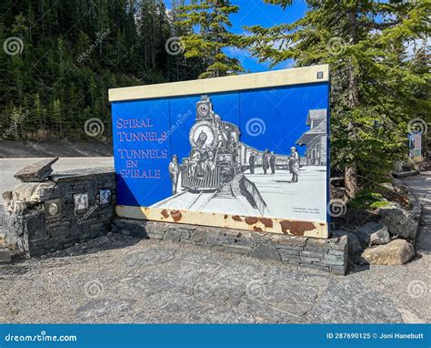 The Sign for the Spiral Tunnels for Trains in Yoho National Park in ...