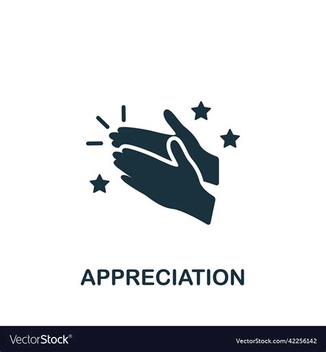 Appreciation icon monochrome simple accounting Vector Image