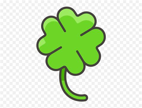 Four Leaf Clover Emoji - 4 Leaf Emoji,Four Leaf Clover Emoticon - free transparent emoji ...