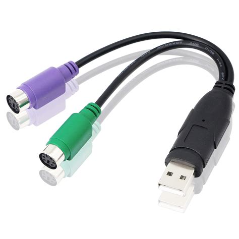 Buy USB to PS2 Adapter,PS2 Keyboard and Mouse to USB Converter Cables, for Keyboard and Mouse ...