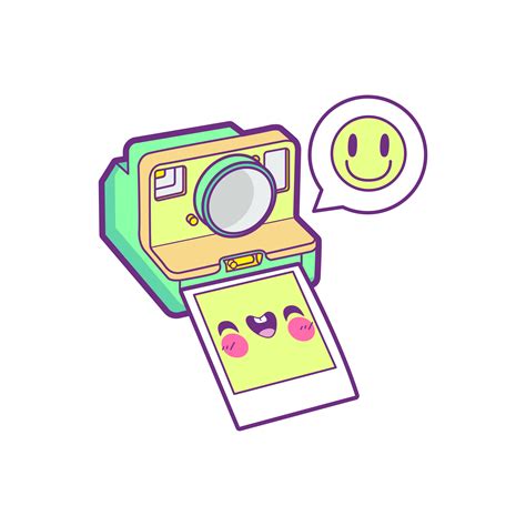 cute camera sticker emoticon 485738 Vector Art at Vecteezy