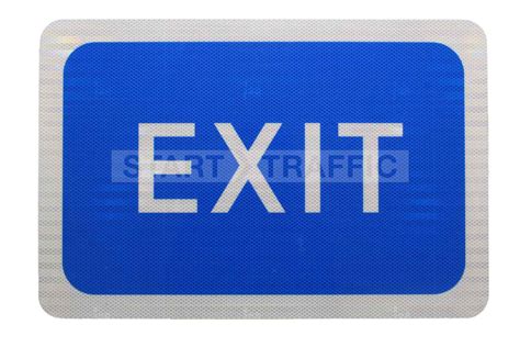 Blue Car Park Exit Sign, No Arrow, Post Mounted |In Stock R2