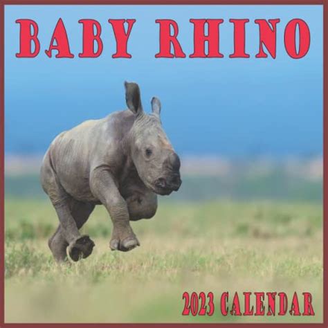 Baby Rhino Calendar 2023: Calendar 2023-2024 16 month Perfect Calendar for Organizing & Planning ...