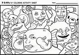 Weird Coloring Pages  Nation sketch template