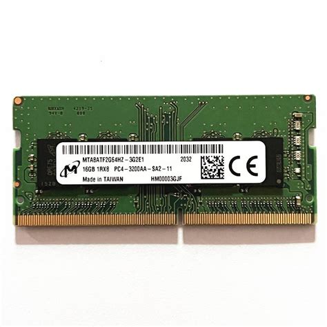 Micron DDR4 RAMS 16gb 3200MHz SODIMM Laptop Memory 16GB 1RX8 PC4-3200AA ...