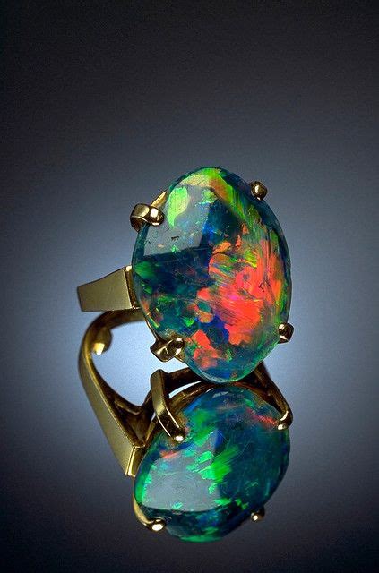 Gemstones, Black opal ring, Jewelry