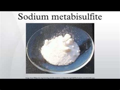 Sodium metabisulfite - YouTube