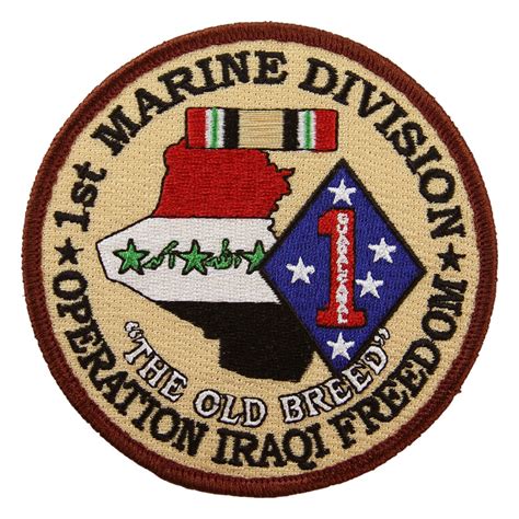 1st Marine Division Operation Iraqi Freedom Patch | Flying Tigers Surplus