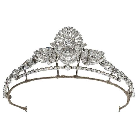 Art Deco Convertible Diamond Tiara in Platinum, Cased by Garrard | Art deco diamond necklaces ...