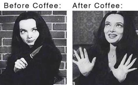 before and after coffee