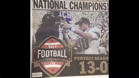 Commemorative UCF National Championship Special Edition Newspaper ...