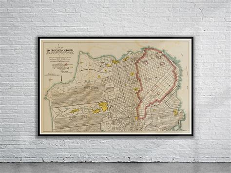 Vintage Map of the San Francisco Fire 1906