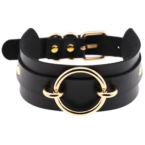 Golden O-Ring Collar Choker Necklace Dark Gothic Arcane Trail