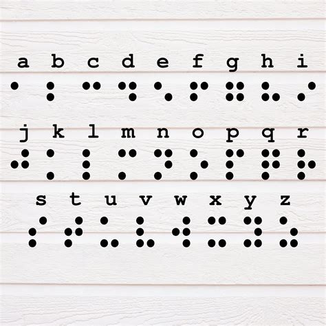 Braille Alphabet With Print SVG File | Etsy